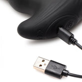 10X Thrusting Silicone Vibrator w- Cock & Ball Strap & Remote